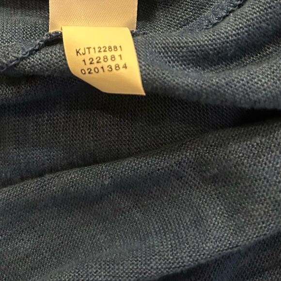 J. Jill Womens Love Linen Blue V-Neck Cardigan Sweater Size Small lightweight - Picture 2 of 9